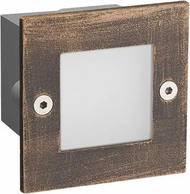 Obrázok produktu pre ACA Lighting LED zapustené vonkajšie orientačné svietidlo 70X70 hrdzavé 2W 3000K 90Lm 230V IP54 RA80 PAS230RS