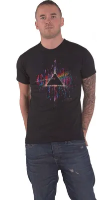 Obrázek produktu pro Pink Floyd - "Dark Side Of The Moon" tričko pro muže/dámy Uni RO1809 (L) (černá/růžová)