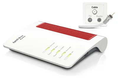 Produktbild von Box 6660 INT, Wi-Fi 6 (802.11ax), Dual-Band (2,4 GHz/5 GHz), Ethernet/LAN, Schwarz, Rot, Weiß, Tabletop-Router