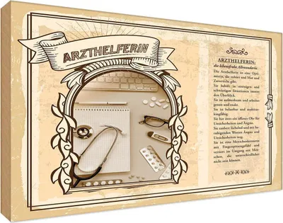 Produktbild von vianmo Holzschild 12x18 cm Arzthelferin Beruf Arbeit