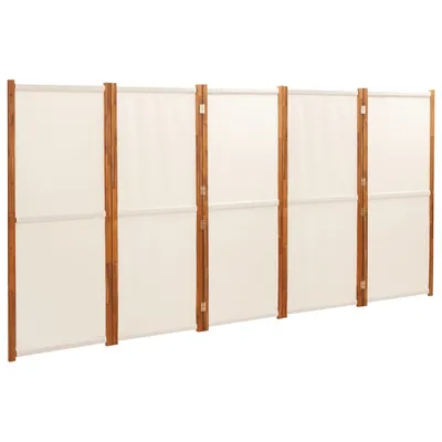 Immagine prodotto di vidaXL Divisorio 5 pezzi bianco crema 350x180 cm