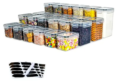 Produktbild von Vorratsdosen Set XL – 24-teilig (3 Größen) | Luftdichte Frischhaltedosen & Vorratsbehälter | BPA-frei, stapelbar & transparent | für Küche, Kühlschrank & Gefrierschrank