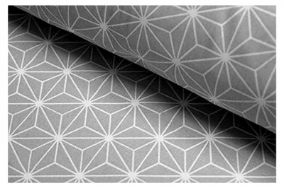 Produktbild von Popeline Baumwollstoff in Grau mit geometrischem Muster 150 x 50