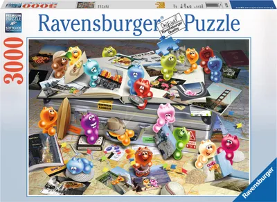 Produktbild von 3000 Teile Ravensburger Puzzle Gelini auf Reisen 17064