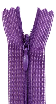1 Reißverschluss spiral verdeckt, 18cm, unteilbar, unsichtbar, violett