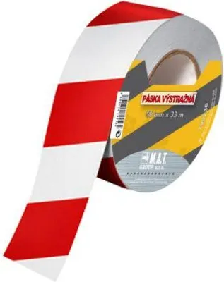 Image de Ruban rouge et blanc 75 mm x 500 m