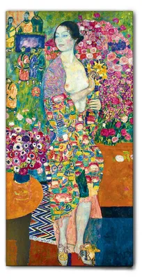 Image de Giallobus - Le danceur - Gustav Klimt - 50L x 100l cm - Tableau - Toile à cadre standard