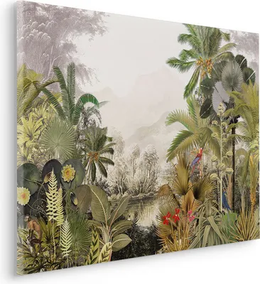 Produktbild von Keilrahmenbild - Hiding Parrot - Größe 60 x 90 cm