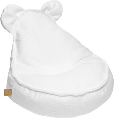 Image de Pouf Sako Bag fauteuil pour enfant Teddy Bear, Boucle, Blanc