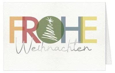 Produktbild von Weihnachtskarte „Frohe Weihnachten“, 11,5 x 17 cm