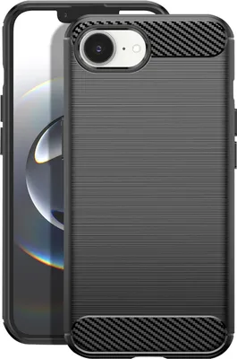 Immagine prodotto di Avizar, iPhone 16e Custodia in silicone Carbon Design, Nero