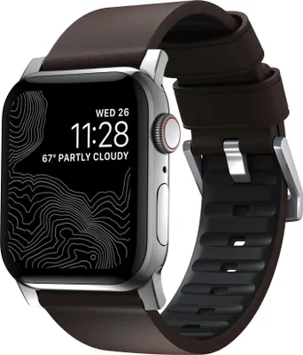 Zdjęcie produktu dla Nomad Active Band Pro, Band, Smartwatch, Brzowy, Srebrny, Apple, Ultra / 46mm, Skra, Stal nierdzewna