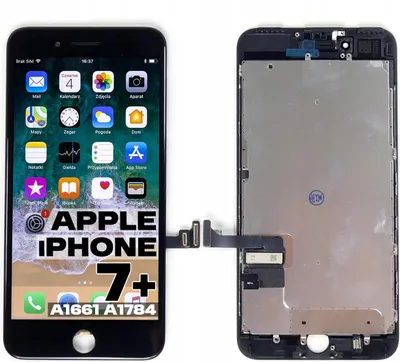 Produktbild von PREMIUM Display für Apple für iPhone 7 Plus Schwarz