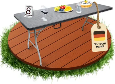 Produktbild von NovaTerra Klappbarer Buffettisch in Rattan-Design