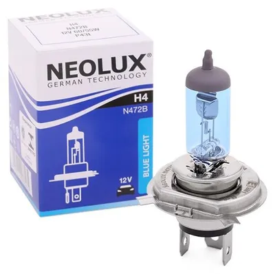 Immagine prodotto di 1 lampadina NEOLUX® BlueLight H4 per abbaglianti 12 V 60/55 W 5000 K P43t alogena N472B