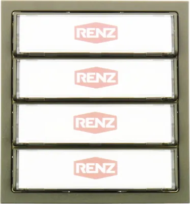 Produktbild von RENZ Tastenmodul mit 4 Klingeltaster (RAL Farbe: Graualuminium (RAL 9007)) RAL Farbe: Graualuminium (RAL 9007)