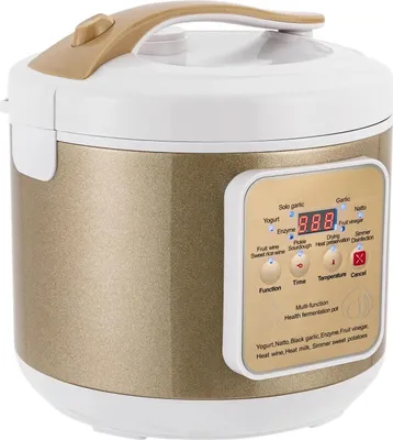 Zdjęcie produktu dla Fermentator do czarnego czosnku – automatyczne urządzenie do fermentacji o pojemności 6 l – nadaje się do kontaktu z żywnością – wkład ze stali nierdzewnej – łatwa obsługa – złoty kolor
