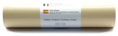 Produktbild von Kreativplotter Vinylfolie glänzend BEIGE 21x300 cm