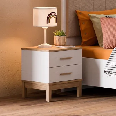 Obrázok produktu pre Skye Decor, kvalitná nočná skrinka (3 kusy), farba saphírový buk, rozmer 48x43x43 | 100% melamín