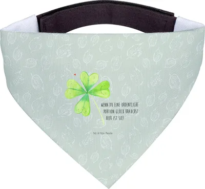 Produktbild von Mr. & Mrs. Panda Tuch Blume Kleeblatt - Blattgrün - Geschenk, Halstuch, Motivation, Glück, Garten, Hunde, Hundehalstuch, Hund, Umzug, Glücksbringer, Neuanfang, Für