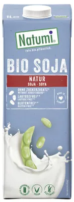 NAPÓJ SOJOWY BEZ DODATKU CUKRÓW BEZGLUTENOWY BIO 1 L - NATUMI