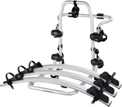Productafbeelding van Fietsenrek Aluminium - 3 Fietsen - 99 x 19 x 62 cm - Lichtgewicht - Auto Fietsdrager