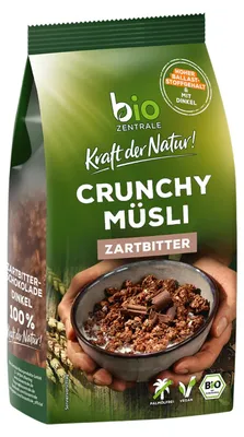 Image de Crunchy Müsli épeautre noir chocolaté délicieux 375g