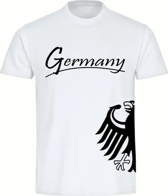Produktbild von multifanshop Herren T-Shirt - Germany - Adler seitlich, weiß, Größe 3XL