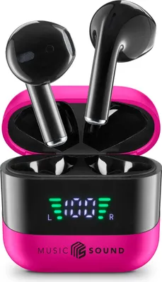 Obrázek produktu pro Music Sound 8018080488634, True Wireless Stereo (TWS), Hovory/hudba, 66 g, Sluchátka s mikrofonem, Růžová