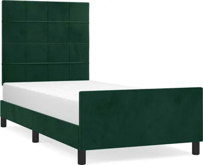 Obrázok produktu pre vidaXL Rám postele bez matraca tmavozelený 90x200 cm zamat