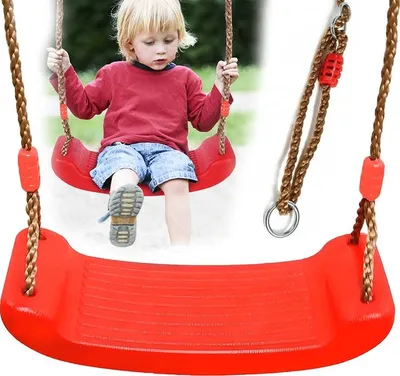 Immagine prodotto di Altalena Bambini Rossa Giardino Sedile Ergonomico Corde Regolabili Fino a 100 kg