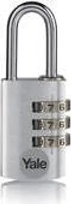 Obrázok produktu pre YALE YE3CB/38/131/1/S Visiaci zámok 38 mm strieborný kombinačný zámok (YE3CB/38/131/1/S)