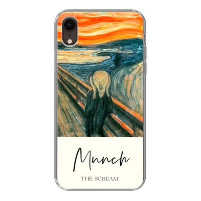 Produktbild von MuchoWow® Handyhülle Schutzhülle Hülle für iPhone XR Der Schrei - Edvard Munch - Alte Meister Silikon Softcase Handy Hülle - Schutzdeckel