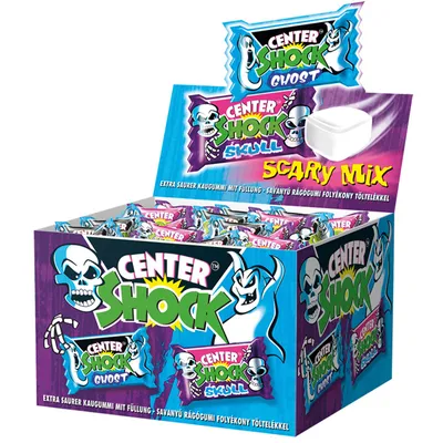 Obrázek produktu pro Center Shock Scary Mix extra saures Kaugummi 2 Grusel Motive 400g