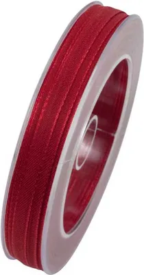 Produktbild von Webband, Schleifenband 6mm rot 40m Rolle (1m=0,20EUR) Goldina