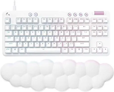 Produktbild von Logitech G 920-010414, Kabelgebunden, USB, Mechanischer Switch, QWERTY, RGB-LED, Weiß