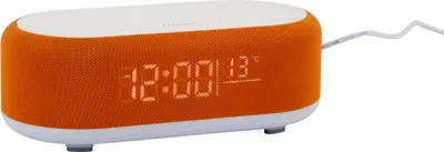 Produktbild von Karlsson - Vogue Wecker m. Telefon-Ladegerät und Bluetooth - leuchtend orange