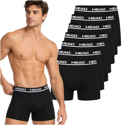 Productafbeelding van HEAD herenboxershorts, 7-pack katoenen ondergoed, zwart met logo, maat XXL
