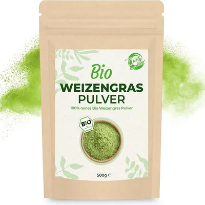 Produktbild von Weizengraspulver 500 g – Fein vermahlen & naturbelassen | Superfood | vegan | hochwertig | schonend getrocknet