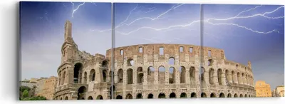 Produktbild von Bild auf Leinwand - Leinwandbild - Italien Architektur Kolosseum Tourismus - 90x30cm - Wand Bild - Wanddeko - Leinwanddruck - Bilder - Kunstdruck - Leinwand bilder - Wandkunst - CA90x30-2505
