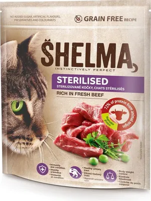 Obrázok produktu pre Krmivo pre mačky Shelma hovädzie mäso 750 g