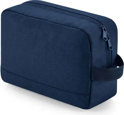 Produktbild von BagBase BG277 | Recycled Essentials Wash Bag - Farbe: Navy - Größe: 24 x 17 x 9 cm
