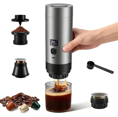 Tragbare Espressomaschine 3-in-1, 20 bar, Akku, 7800 mAh, USB-C