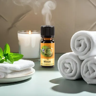 Produktbild von Belebend & kühlend – Minze ätherisches Öl 10 ml – Mentha arvensis Minzöl für Diffuser, Duftlampe & Raumduft