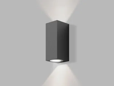 Produktbild von LED2 5132104 ROMY 2, Eine an der Wand montierte anthrazitfarbene