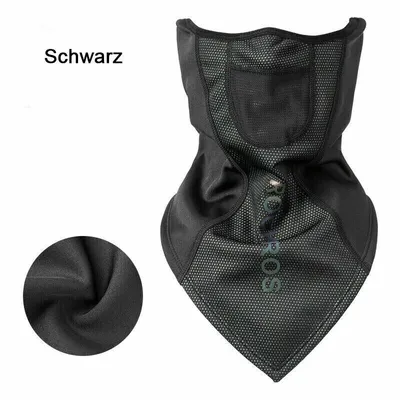 Produktbild von ROCKBROS Halbe Sturmhaube für Outdoorsports Winddicht Gesichtsmaske Schwarz