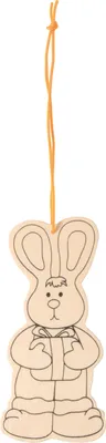 Produktbild von EDUPLAY 210233 Hasenanhänger, 5 x 11 cm, natur, 3-teilig (1 Set)
