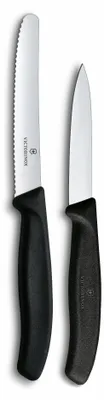Productafbeelding van Victorinox set van schilmes en tafelmessen, zwart - Victorinox keukenmessen