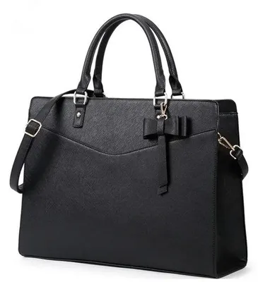 Image de Sacoche pour ordinateur portable pour femme - 16 pouces - Sacoche professionnelle - Noir