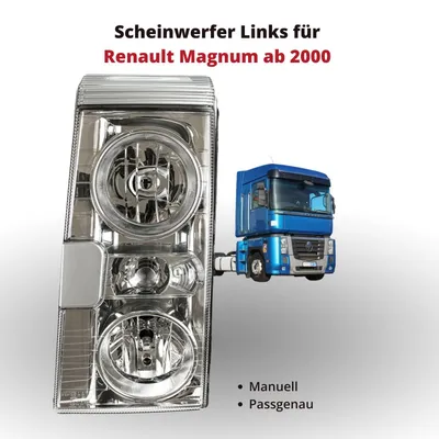 Produktbild von Scheinwerfer Frontscheinwerfer Links für Renault Magnum ab 2000 | Manuelle Einstellung | OEM 5010623620